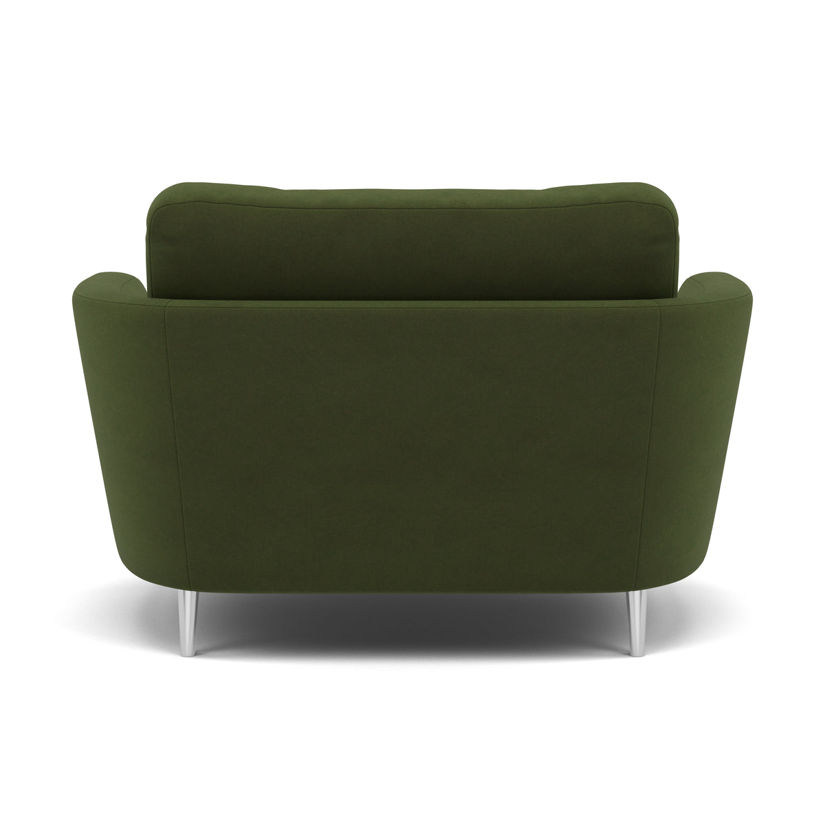 Phoebe Oval Loveseat - Oval Cuddler Grade B — Plush Velvet Vine / Chrome, gallery image 2