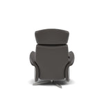 Nicoletti Happiness Recliner Armchair - Power Chair with Metal Base CB — Macao Grigio Scuro 327, gallery image 2