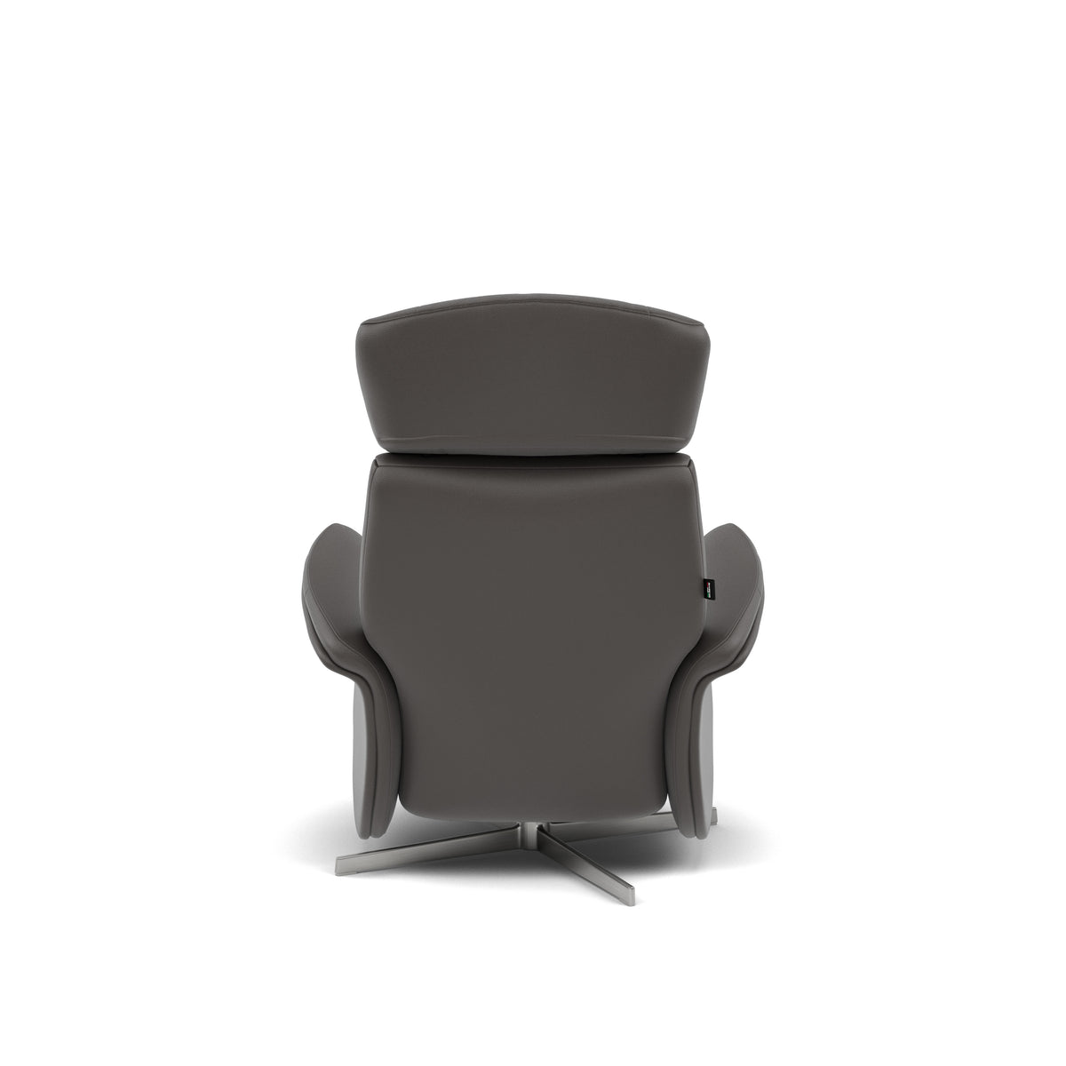 Nicoletti Happiness Recliner Armchair - Power Chair with Metal Base CB — Macao Grigio Scuro 327, gallery image 2