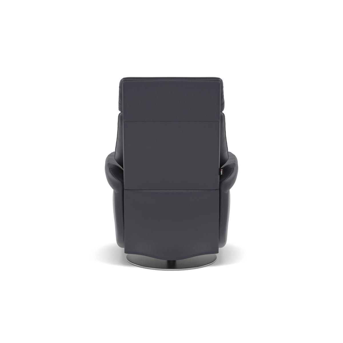 Nicoletti Break Recliner Armchair - Power Chair with Round Metal Base CB — Macao Blu-S 81, gallery image 2