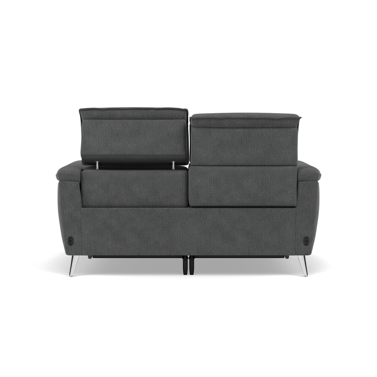 Sol 2 Seater Recliner Sofa - 2 Seater Power Recliner Sofa with Head Tilt F8 — Darwin Charcoal 50493, gallery image 2