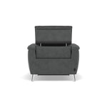 Sol Recliner Armchair - Power Recliner Armchair with Head Tilt F8 — Darwin Charcoal 50493, gallery image 2