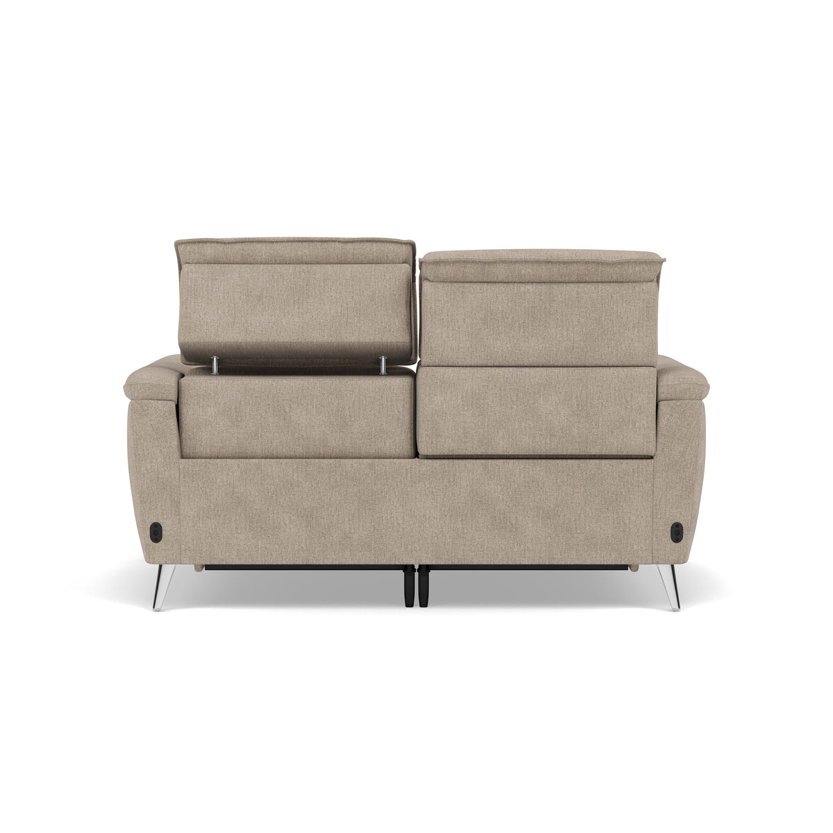 Sol 2 Seater Recliner Sofa - 2 Seater Power Recliner Sofa with Head Tilt F8 — Darwin Mink 50366, gallery image 2