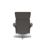 Nicoletti Love Recliner Armchair & Footstool - Manual Chair & Stool CB — Macao Grigio Scuro 327, gallery image 2
