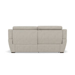 Echo 3 Seater Recliner Sofa - 2.5 Seater Sofa 2 Power Recliners Lumber Support Fabric - Power With Power Headrest Footrest Lumbar & USB — FAB-MIL-104 OYSTER, gallery image 2