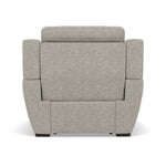 Echo Recliner Armchair - Power Recliner Chair Lumber Support Fabric - Power With Power Headrest Footrest Lumbar & USB — FAB-MIL-105  IRON, gallery image 2