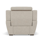 Echo Recliner Armchair - Power Recliner Chair Lumber Support Fabric - Power With Power Headrest Footrest Lumbar & USB — FAB-MIL-110 SAND, gallery image 2