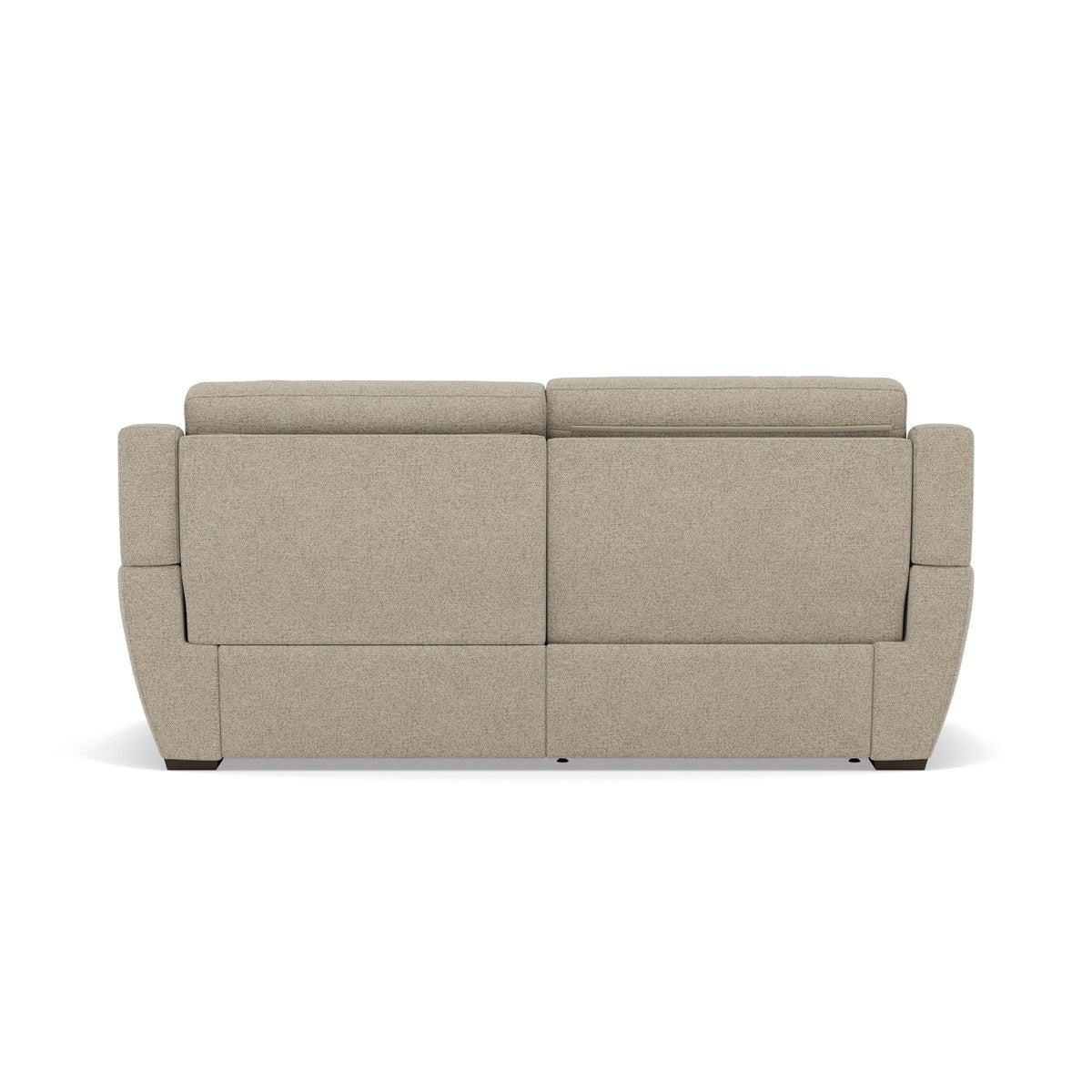Echo 3 Seater Recliner Sofa - 2.5 Seater Sofa 2 Power Recliners Lumber Support Fabric - Power With Power Headrest Footrest Lumbar & USB — FAB-MIL-120 MINK, gallery image 2