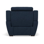 Echo Recliner Armchair - Power Recliner Chair Lumber Support Fabric - Power With Power Headrest Footrest Lumbar & USB — FAB-MIL-303 NAVY, gallery image 2