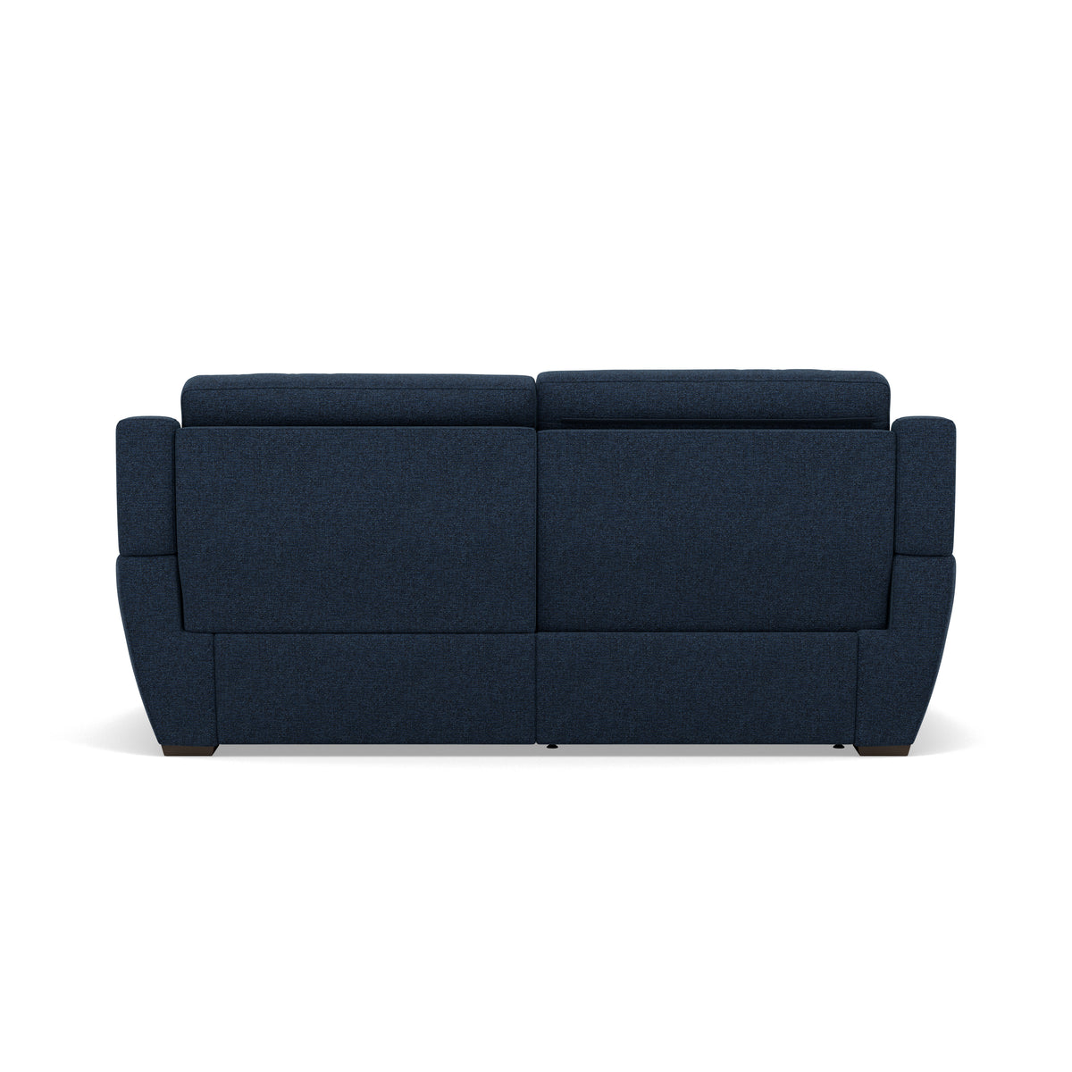 Echo 3 Seater Recliner Sofa - 2.5 Seater Sofa 2 Power Recliners Lumber Support Fabric - Power With Power Headrest Footrest Lumbar & USB — FAB-MIL-303 NAVY, gallery image 2