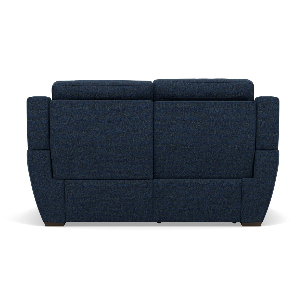Echo 2 Seater Recliner Sofa - 2 Seater 2 Power Recliners Lumber Support Fabric - Power With Power Headrest Footrest Lumbar & USB — FAB-MIL-303 NAVY, gallery image 2