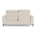 Loma Small 3 Seater Recliner Sofa - 2.5 Seater Sofa with 2 Power Recliners (Compact) USB Fabric - Power Recliner with USB — FAB-NTS - 01 CREAM, gallery image 2