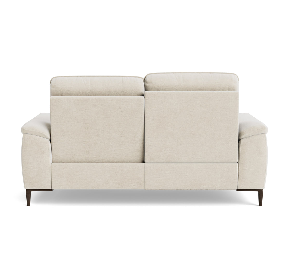 Loma Small 3 Seater Recliner Sofa - 2.5 Seater Sofa with 2 Power Recliners (Compact) USB Fabric - Power Recliner with USB — FAB-NTS - 01 CREAM, gallery image 2