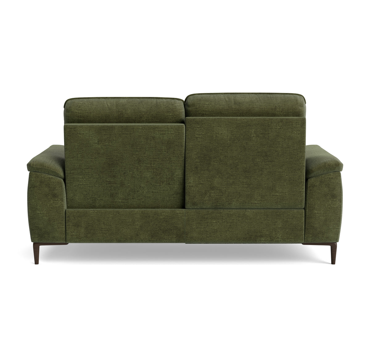 Loma Small 3 Seater Recliner Sofa - 2.5 Seater Sofa with 2 Power Recliners (Compact) USB Fabric - Power Recliner with USB — FAB-NTS - 16 OLIVE GREEN, gallery image 2
