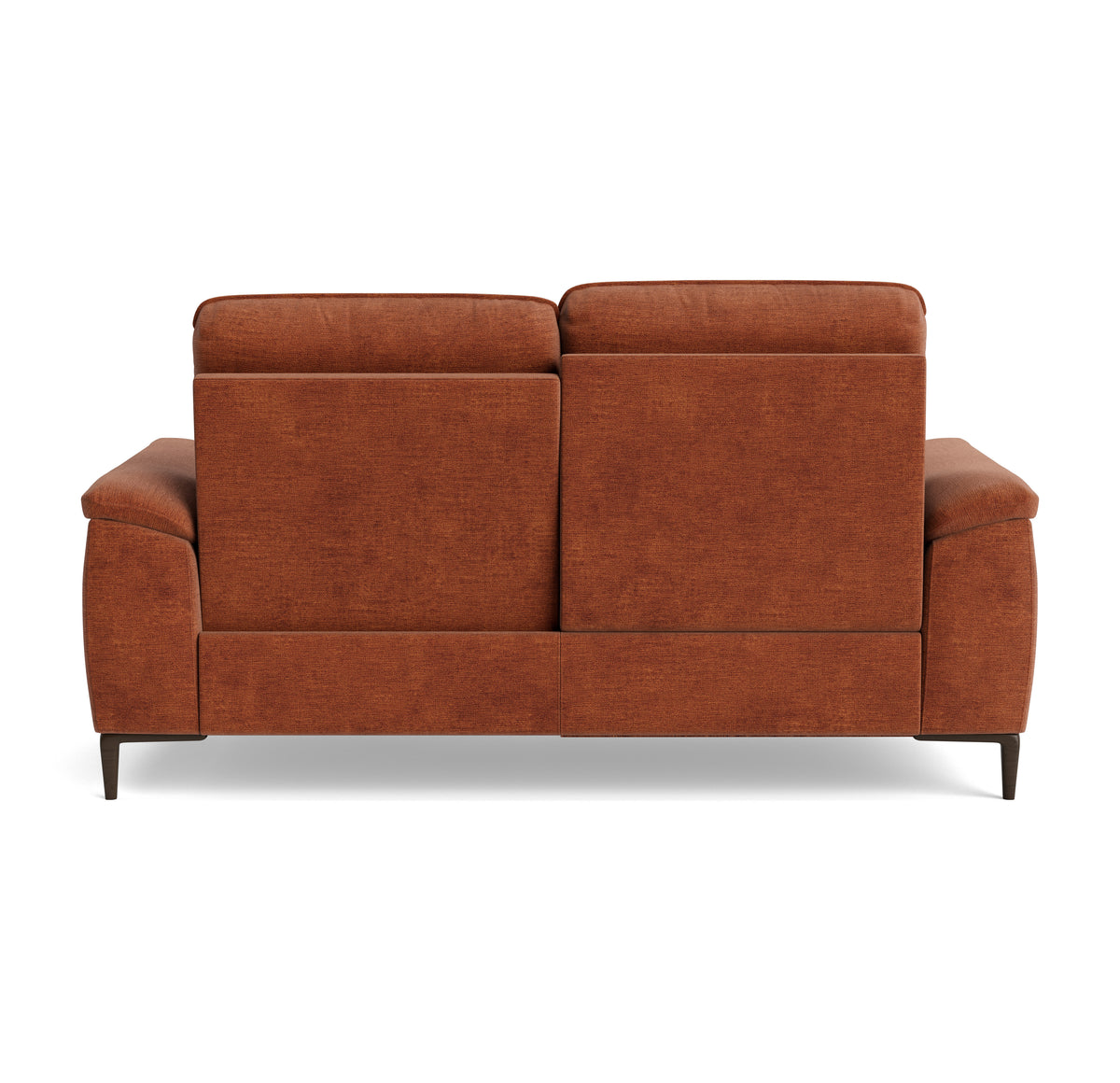 Loma Small 3 Seater Recliner Sofa - 2.5 Seater Sofa with 2 Power Recliners (Compact) USB Fabric - Power Recliner with USB — FAB-NTS - 17 TERRACOTTA, gallery image 2