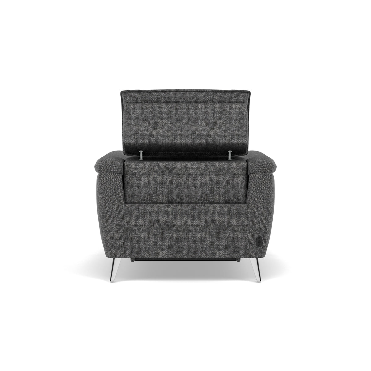 Sol Recliner Armchair - Power Recliner Armchair with Head Tilt F8 — Hopsack Charcoal 70006, gallery image 2