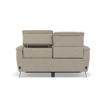 Sol 2 Seater Recliner Sofa - 2 Seater Power Recliner Sofa with Head Tilt F8 — Hopsack Linen 70004, gallery image 2