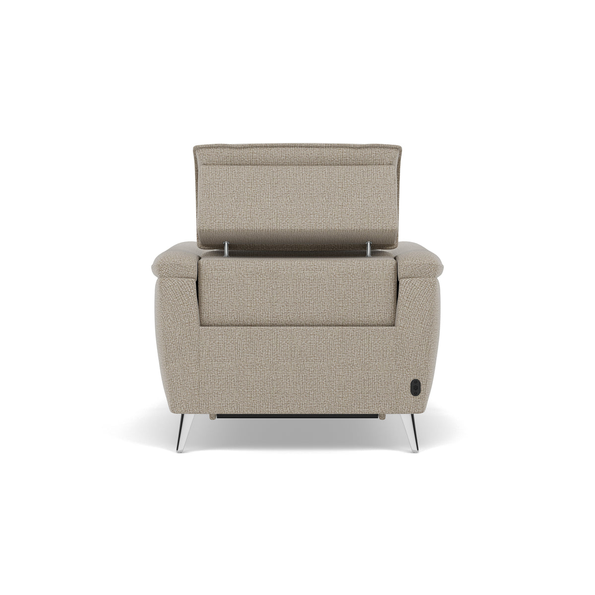 Sol Recliner Armchair - Power Recliner Armchair with Head Tilt F8 — Hopsack Linen 70004, gallery image 2