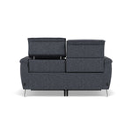 Sol 2 Seater Recliner Sofa - 2 Seater Power Recliner Sofa with Head Tilt F8 — Hopsack Midnight 70005, gallery image 2