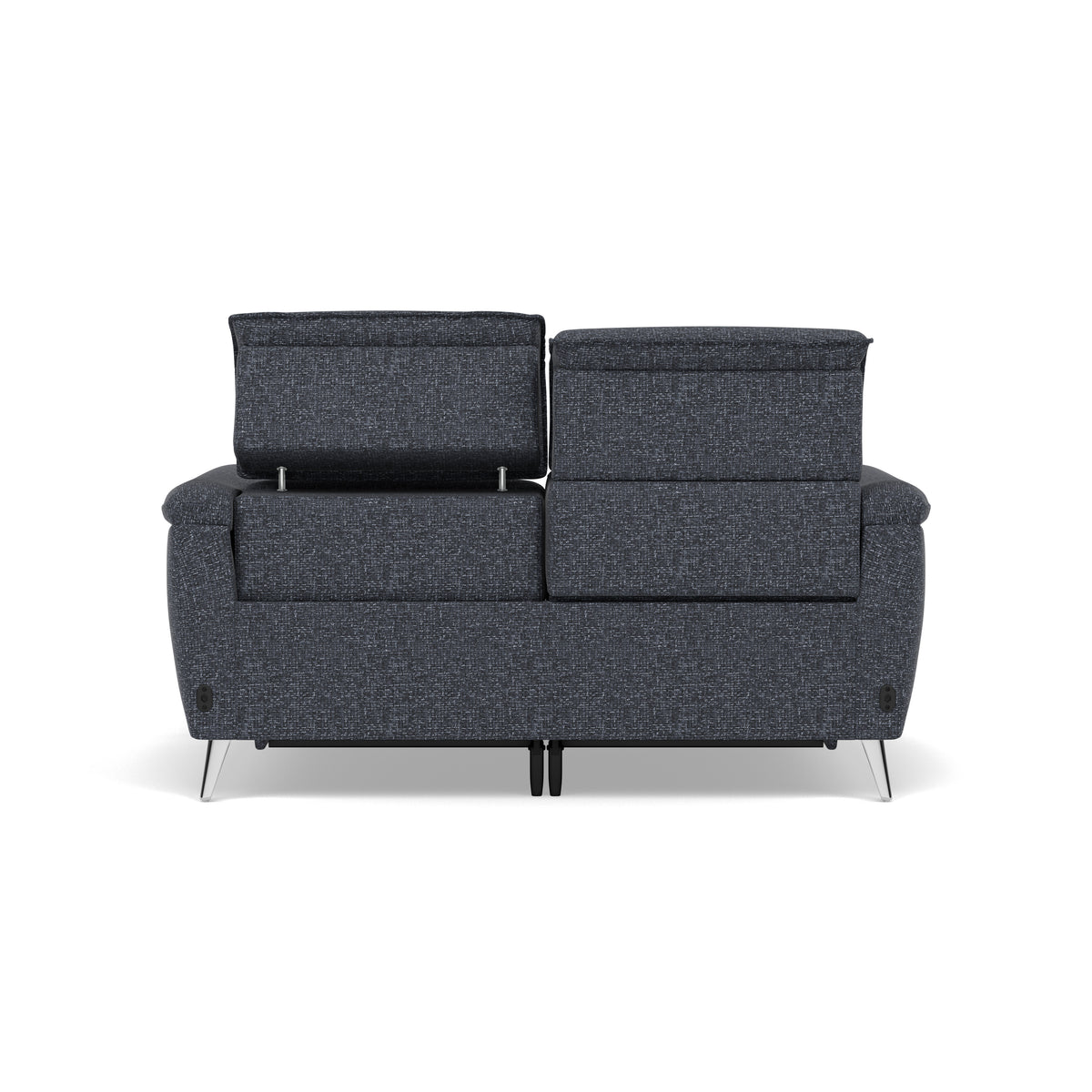 Sol 2 Seater Recliner Sofa - 2 Seater Power Recliner Sofa with Head Tilt F8 — Hopsack Midnight 70005, gallery image 2