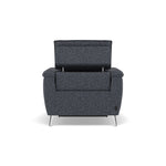 Sol Recliner Armchair - Power Recliner Armchair with Head Tilt F8 — Hopsack Midnight 70005, gallery image 2