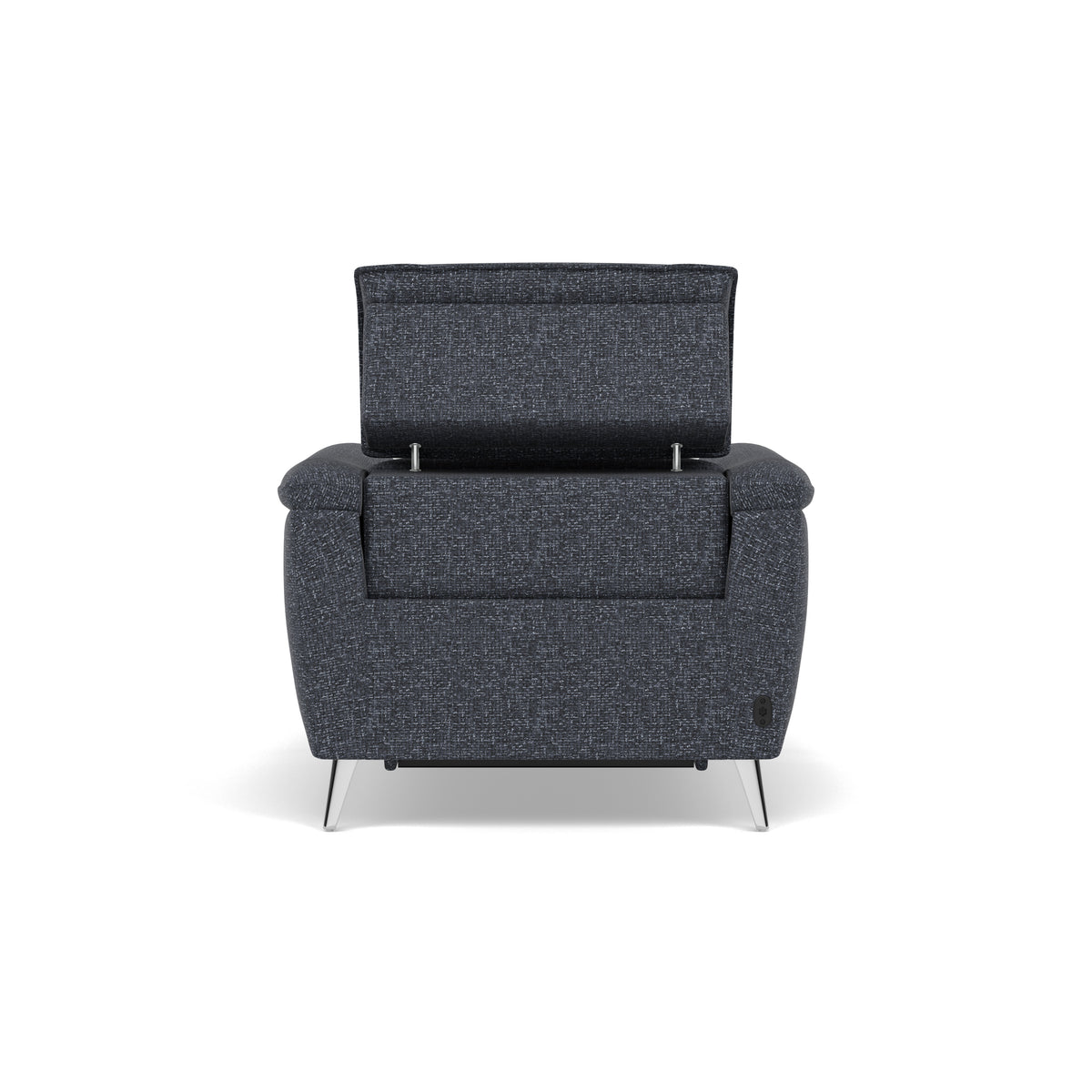 Sol Recliner Armchair - Power Recliner Armchair with Head Tilt F8 — Hopsack Midnight 70005, gallery image 2