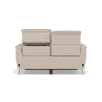 Sol 2 Seater Recliner Sofa - 2 Seater Power Recliner Sofa with Head Tilt F8 — Hopsack Natural 70002, gallery image 2