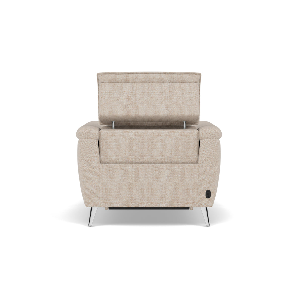 Sol Recliner Armchair - Power Recliner Armchair with Head Tilt F8 — Hopsack Natural 70002, gallery image 2