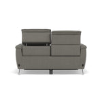 Sol 2 Seater Recliner Sofa - 2 Seater Power Recliner Sofa with Head Tilt F8 — Hopsack Platinum 70003, gallery image 2