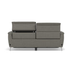 Sol 3 Seater Recliner Sofa - 3 Seater Power Recliner Sofa with Head Tilt F8 — Hopsack Platinum 70003, gallery image 2