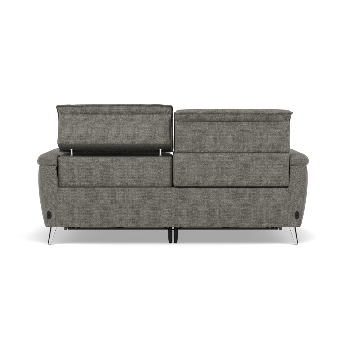 Sol 3 Seater Recliner Sofa - 3 Seater Power Recliner Sofa with Head Tilt F8 — Hopsack Platinum 70003, gallery image 2