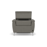 Sol Recliner Armchair - Power Recliner Armchair with Head Tilt F8 — Hopsack Platinum 70003, gallery image 2