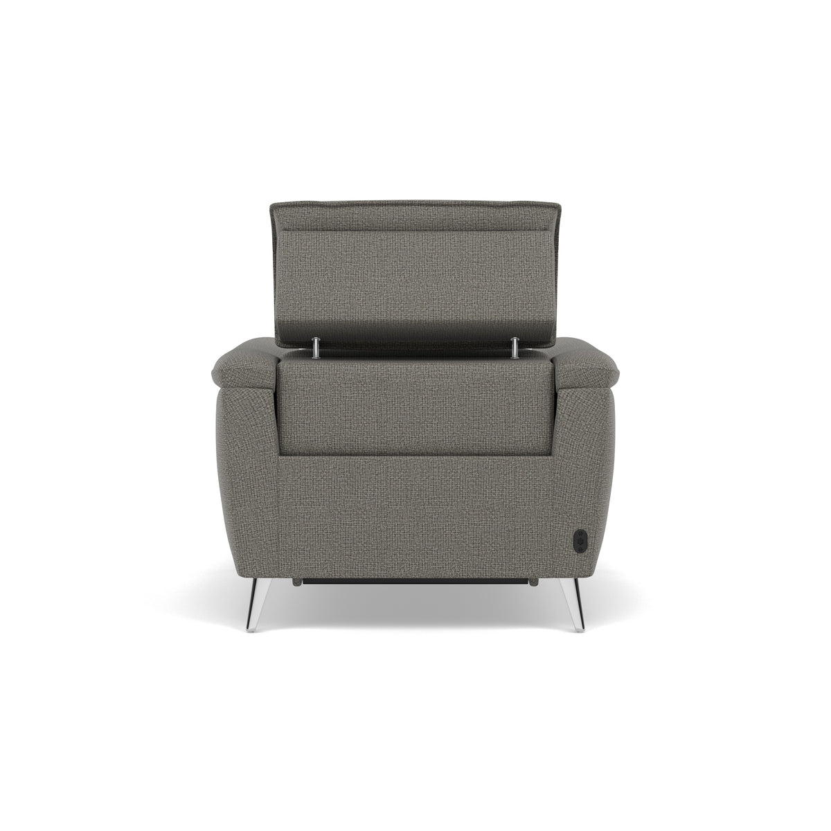 Sol Recliner Armchair - Power Recliner Armchair with Head Tilt F8 — Hopsack Platinum 70003, gallery image 2