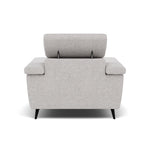 Sparta Recliner Armchair - Chair W/ Power Recliner W/ Ratchet Headrest Fabric - Power with Manual Headrest — KB-1280-UK Darwin Silver, gallery image 2