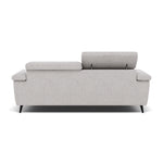 Sparta 3 Seater Recliner Sofa - 3 Str W/ 2 Power Recliner W/ 2 Ratchet Headrest Fabric - Power with Manual Headrest — KB-1280-UK Darwin Silver, gallery image 2