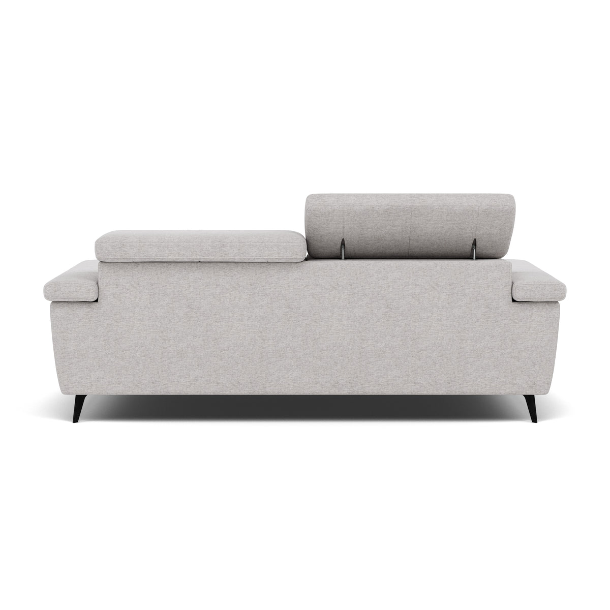 Sparta 3 Seater Recliner Sofa - 3 Str W/ 2 Power Recliner W/ 2 Ratchet Headrest Fabric - Power with Manual Headrest — KB-1280-UK Darwin Silver, gallery image 2