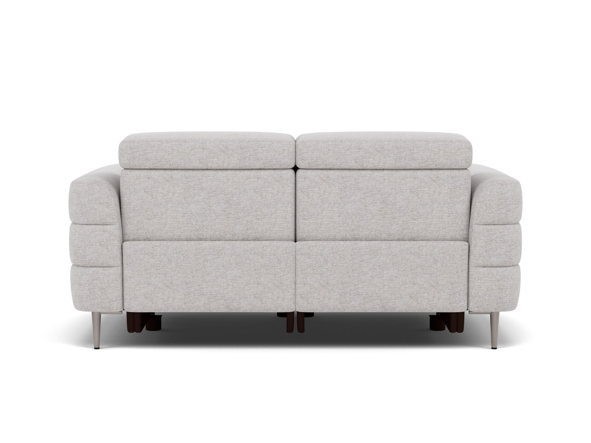 Hoy 2 Seater Sofa - 2 Str Static W/Manual Headrest Fabric — KB-1280-UK Darwin Silver, gallery image 2