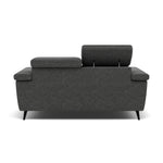 Sparta 2 Seater Recliner Sofa - 2 Str W/ 2 Power Recliner W/ 2 Ratchet Headrest Fabric - Power with Manual Headrest — KB-1281-UK Darwin Charcoal, gallery image 2