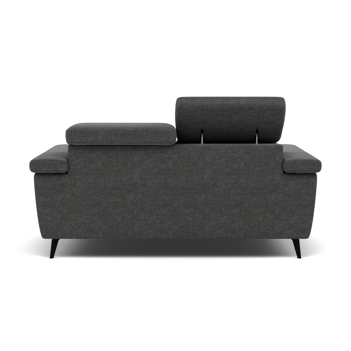Sparta 2 Seater Recliner Sofa - 2 Str W/ 2 Power Recliner W/ 2 Ratchet Headrest Fabric - Power with Manual Headrest — KB-1281-UK Darwin Charcoal, gallery image 2