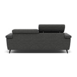 Sparta 3 Seater Recliner Sofa - 3 Str W/ 2 Power Recliner W/ 2 Ratchet Headrest Fabric - Power with Manual Headrest — KB-1281-UK Darwin Charcoal, gallery image 2