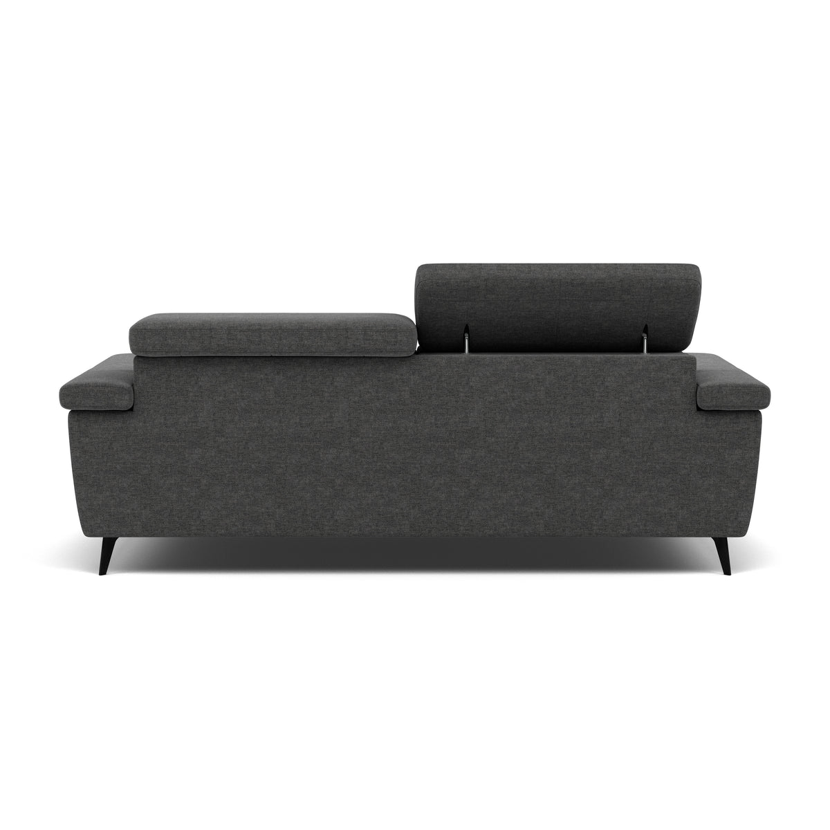 Sparta 3 Seater Recliner Sofa - 3 Str W/ 2 Power Recliner W/ 2 Ratchet Headrest Fabric - Power with Manual Headrest — KB-1281-UK Darwin Charcoal, gallery image 2