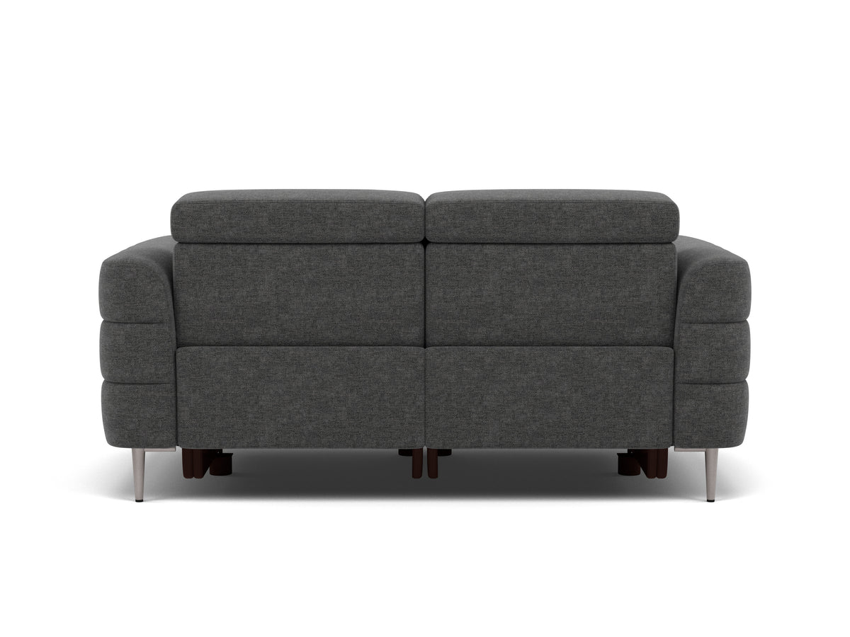 Hoy 2 Seater Sofa - 2 Str Static W/Manual Headrest Fabric — KB-1281-UK Darwin Charcoal, gallery image 2