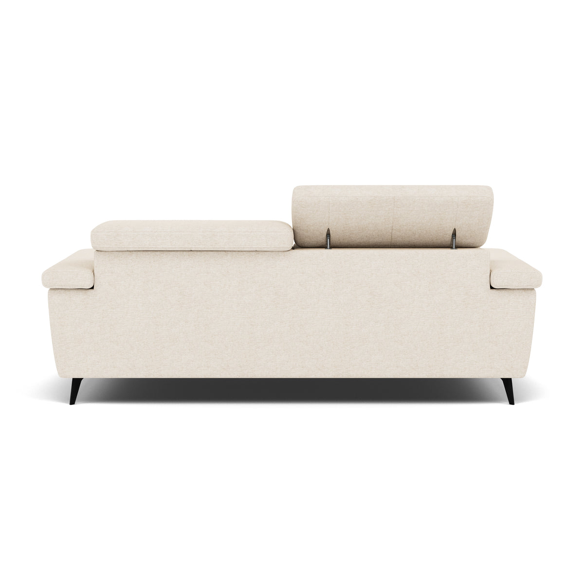 Sparta 3 Seater Recliner Sofa - 3 Str W/ 2 Power Recliner W/ 2 Ratchet Headrest Fabric - Power with Manual Headrest — KB-1285-UK Darwin Ivory, gallery image 2