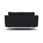 Phoebe 2 Seater Sofa - Small Sofa Standard Back Grade B — Plush Velvet Charcoal / Natural, gallery image 2