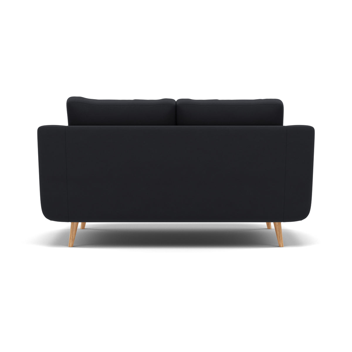 Phoebe 2 Seater Sofa - Small Sofa Standard Back Grade B — Plush Velvet Charcoal / Natural, gallery image 2