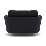 Phoebe Oval Loveseat - Oval Cuddler Grade B — Plush Velvet Charcoal / Natural, gallery image 2