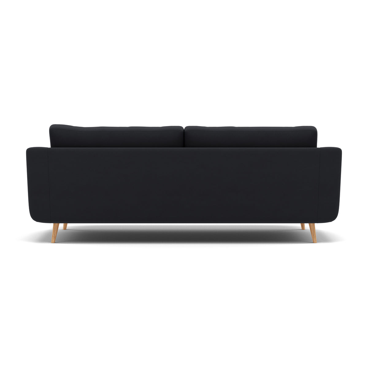 Phoebe 4 Seater Sofa - Extra Large Sofa Standard Back Grade B — Plush Velvet Charcoal / Natural, gallery image 2