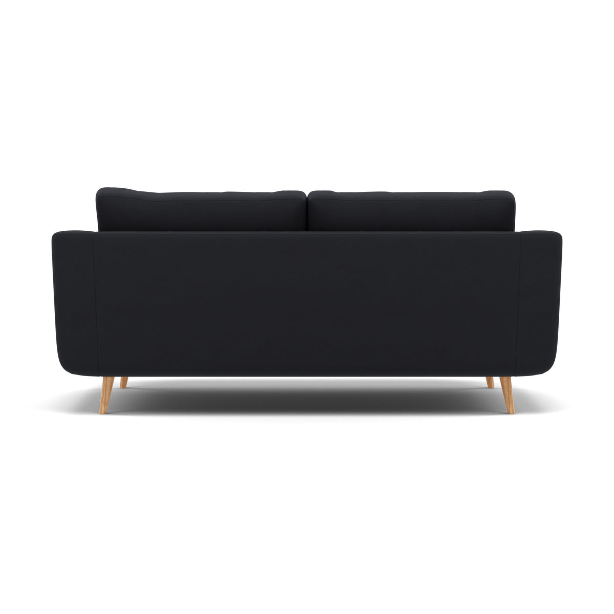 Phoebe 3 Seater Sofa - Large Sofa Standard Back Grade B — Plush Velvet Charcoal / Natural, gallery image 2
