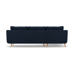 Phoebe Large Chaise Sofa - Large Chaise Sofa LHF Standard Back Grade B - Left Hand Facing — Plush Velvet Indigo / Natural, gallery image 2
