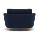 Phoebe Oval Loveseat - Oval Cuddler Grade B — Plush Velvet Indigo / Natural, gallery image 2